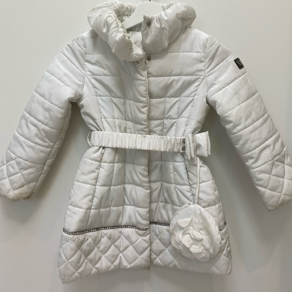 Monnalisa white winter coat